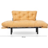 Canapea Trendy Nitta Mustard 155x85x70cm GTR003007 imaginea #2 — magazin online Desire.md