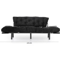 Canapea Trendy Nitta Black 185x85x70cm GTR003089 imaginea #3 — magazin online Desire.md