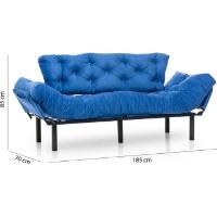 Canapea Trendy Nitta Blue 185x85x70cm GTR003090 imaginea #6 — magazin online Desire.md