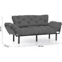 Canapea Trendy Nitta Grey 185x85x70cm GTR003092 imaginea #7 — magazin online Desire.md
