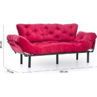 Canapea Trendy Nitta Maroon 185x85x70cm GTR003093 imaginea #5 — magazin online Desire.md