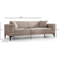 Canapea Trendy Orizont Light Brown 230x95x77cm GTR003058 imaginea #5 — magazin online Desire.md
