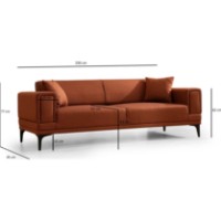 Canapea Trendy Orizont Tile Red 230x95x77cm GTR003059 imaginea #7 — magazin online Desire.md