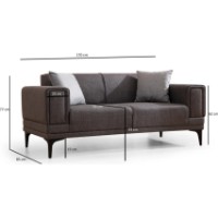 Canapea Trendy Orizont Dark Grey 85x170x77cm GTR003161 imaginea #3 — magazin online Desire.md
