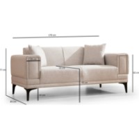 Canapea Trendy Orizont Ecru 85x170x77cm GTR003162 imaginea #2 — magazin online Desire.md