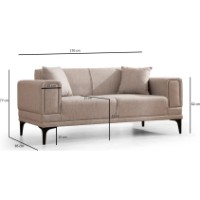 Canapea Trendy Orizont Light Brown 85x170x77cm GTR003163 imaginea #5 — magazin online Desire.md