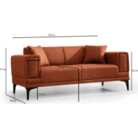 Canapea Trendy Orizont Tile Red 85x170x77cm GTR003164 imaginea #4 — magazin online Desire.md