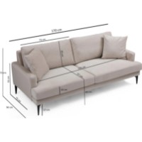 Canapea Trendy Papira Beige 90x88x175cm GTR003184 imaginea #5 — magazin online Desire.md