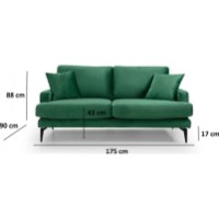 Canapea Trendy Papira Green 90x88x175cm GTR003183 imaginea #2 — magazin online Desire.md