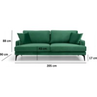 Canapea Trendy Papira Green 90x88x205cm GTR003297 imaginea #3 — magazin online Desire.md