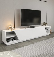 Comodă TV Trendy Rhodes White 240x47.5x35cm GTR006411 imaginea #2 — magazin online Desire.md
