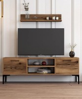 Comodă TV Trendy Riga Walnut/Black 140x48x30cm GTR000055