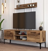 Comodă TV Trendy Riga Walnut/Black 140x48x30cm GTR000055 imaginea #2 — magazin online Desire.md