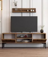 Comodă TV Trendy Riga Walnut/Black 140x48x30cm GTR000055 imaginea #3 — magazin online Desire.md