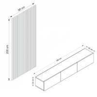 Тумба под ТВ Trendy Rigel 8469 White 180x30x32cm GTR004176 фото №4 — интернет-магазин Desire.md