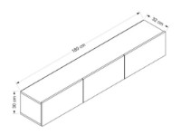 Comodă TV Trendy Rigel White 180x30x32cm GTR004177 imaginea #5 — magazin online Desire.md