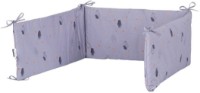Protectie laterala pentru patut Chipolino 30x180cm Grey Clouds (SPBUMP02506)