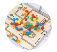 Bile pentru piscină uscată Chipolino 50pcs (BALLSET0251) imaginea #2 — magazin online Desire.md