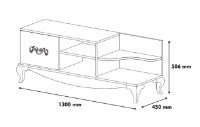 Comodă TV Trendy Sultan White 130x50.6x45cm GTR000075 imaginea #4 — magazin online Desire.md