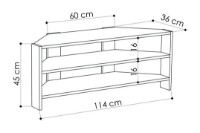 Comodă TV Trendy Thales Corner Light Mocha 114x45x36cm GTR000039 imaginea #3 — magazin online Desire.md