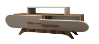 Comodă TV Trendy Trandafir Walnut/Cream 145x49.8x36.8cm GTR000049 imaginea #2 — magazin online Desire.md