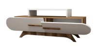 Comodă TV Trendy Trandafir Walnut/White 145x49.8x36.8cm GTR000050 imaginea #3 — magazin online Desire.md