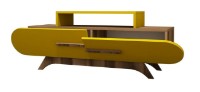 Comodă TV Trendy Trandafir Walnut/Yellow 145x49.8x36.8cm GTR000051 imaginea #2 — magazin online Desire.md