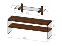 Comodă TV Trendy TV101 Walnut 120x45x35cm GTR000325 imaginea #5 — magazin online Desire.md