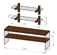 Comodă TV Trendy TV102 Walnut 120x45x35cm GTR000329 imaginea #3 — magazin online Desire.md