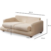Canapea Trendy Rau Beige 200x105x80cm GTR003190 imaginea #6 — magazin online Desire.md
