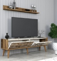 Comodă TV Trendy Valensiya 140 Walnut/White Marble 140x45x35cm GTR000084 imaginea #2 — magazin online Desire.md