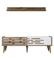 Comodă TV Trendy Valensiya 140 Walnut/White 140x45x35cm GTR000083 imaginea #4 — magazin online Desire.md