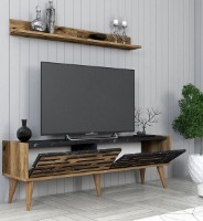 Comodă TV Trendy Valensiya 140 Walnut/Black Marble 140x45x35cm GTR000081 imaginea #2 — magazin online Desire.md
