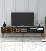 Comodă TV Trendy Valensiya Walnut/Black Marble 180x45x35cm GTR000130