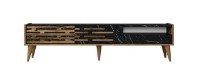 Comodă TV Trendy Valensiya Walnut/Black Marble 180x45x35cm GTR000130 imaginea #4 — magazin online Desire.md