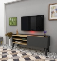 Comodă TV Trendy Veronica Anthracit/Oak/Black 140x49.5x33cm GTR006378