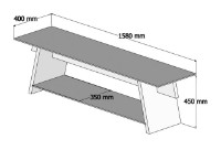 Comodă TV Trendy TV202 Walnut 158x45x40cm GTR000323 imaginea #4 — magazin online Desire.md