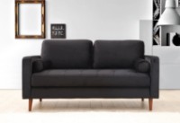 Canapea Trendy Roma Black 90x70x175cm GTR003192