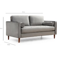 Canapea Trendy Roma Light Grey 90x70x175cm GTR003194 imaginea #3 — magazin online Desire.md