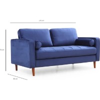 Canapea Trendy Roma Navy Blue  90x70x175cm GTR003195 imaginea #2 — magazin online Desire.md