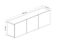 Comodă TV Trendy White 150x44x31cm GTR000194 imaginea #4 — magazin online Desire.md