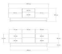 Comodă TV Trendy Wood Walnut/Black 150x50x41cm GTR006424 imaginea #5 — magazin online Desire.md