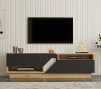 Comodă TV Trendy Yaprak Sapphire Oak/Anthracit 160x45x40cm GTR000371