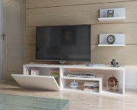 Comodă TV Trendy Zeplin White 120x29.6x29.3cm GTR006448 imaginea #2 — magazin online Desire.md