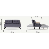 Canapea Trendy Sando Grey 78x78x133cm GTR003014 imaginea #3 — magazin online Desire.md