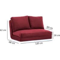 Canapea Trendy Taida Maroon 120x62x68cm GTR003026 imaginea #7 — magazin online Desire.md