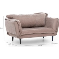 Диван Trendy Vino GR121\01 Mink 150x85x60cm GTR003029 фото №8 — интернет-магазин Desire.md