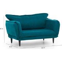 Диван Trendy Vino GR124\01 Petrol 150x85x60cm GTR003031 фото №5 — интернет-магазин Desire.md