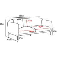 Canapea Trendy Venus Anthracit 210x95x80cm GTR003114 imaginea #5 — magazin online Desire.md