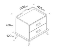 Noptieră Trendy Andaz White 60x59x42cm GTR005907 imaginea #5 — magazin online Desire.md